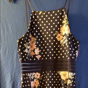 Floral polka dot dress